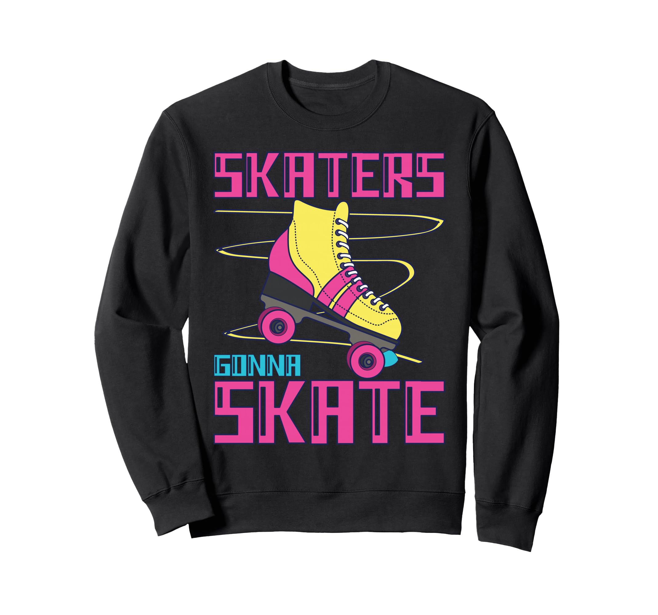 Roller Skating Skate 1970S Sweatshirt - Fun Novelty Design for Adults - T-Shirt, Sweatshirt, Hoodie