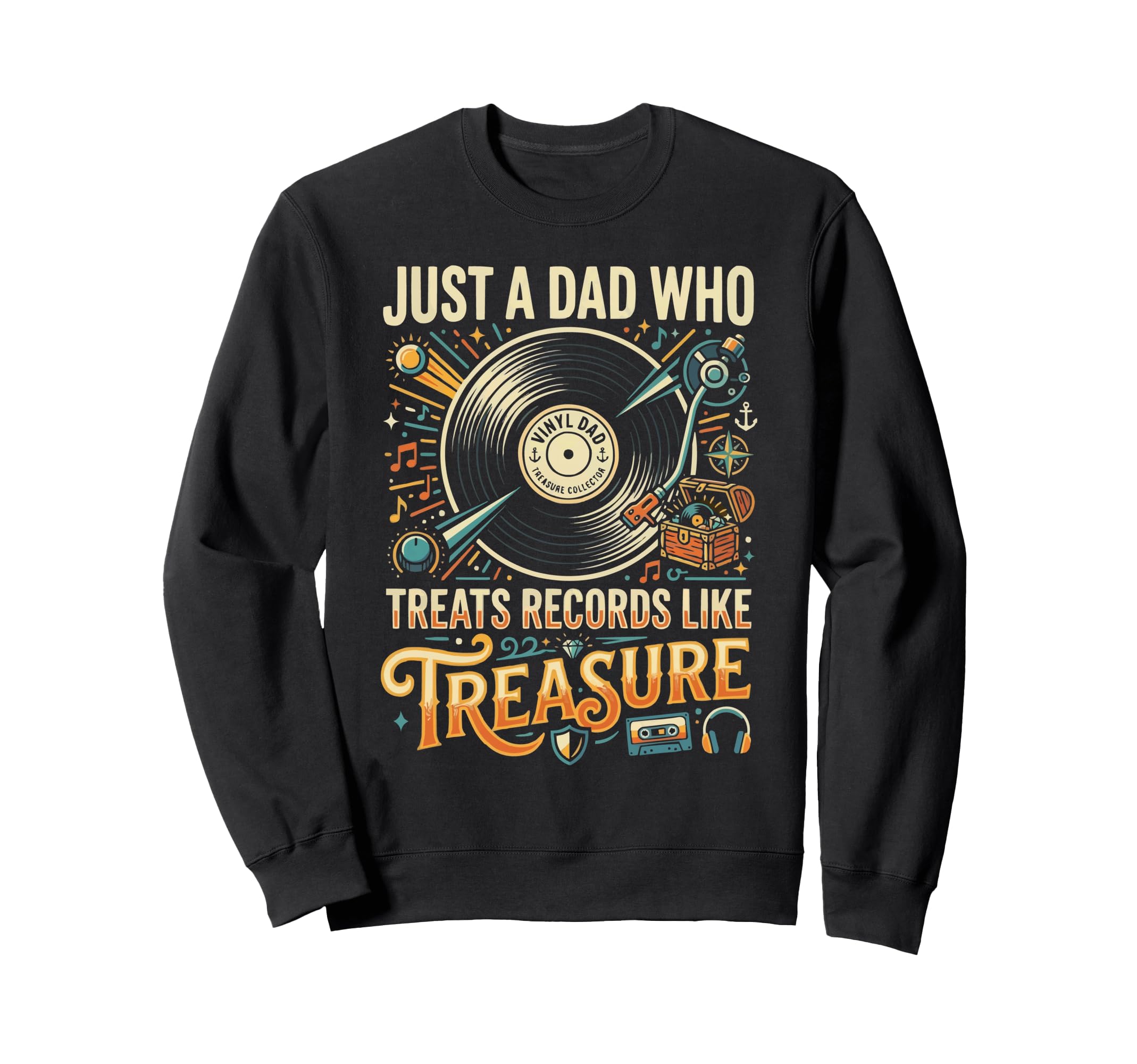 Vinyl Record Player Vinyl Sweatshirt - Casual Everyday Wear Unisex - T-Shirt, Sweatshirt, Hoodie