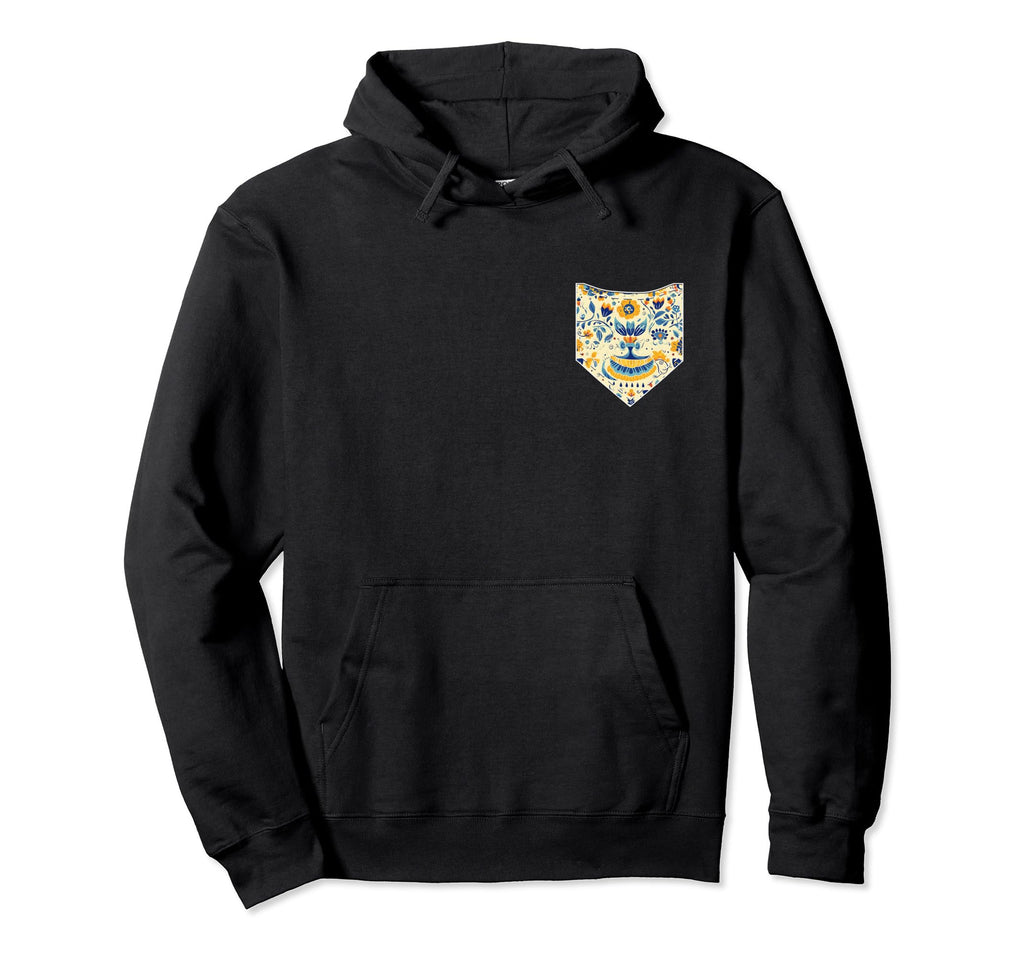 Ukraine 30S Floral Pocket Ukrainian Hoodie - Aesthetic Graphic Unisex - T-Shirt, Sweatshirt, Hoodie