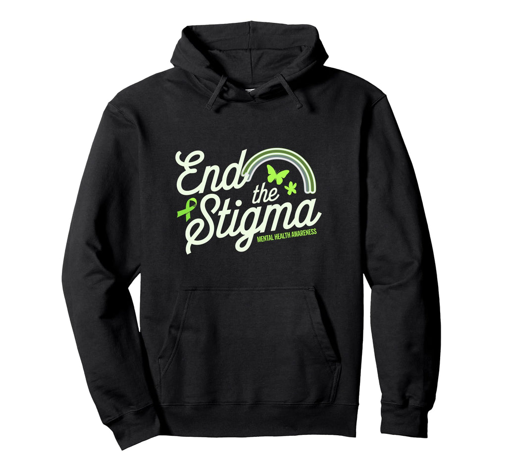 End Stigma Mental Health Awareness Hoodie - Trendy Graphic for Adults - T-Shirt, Sweatshirt, Hoodie