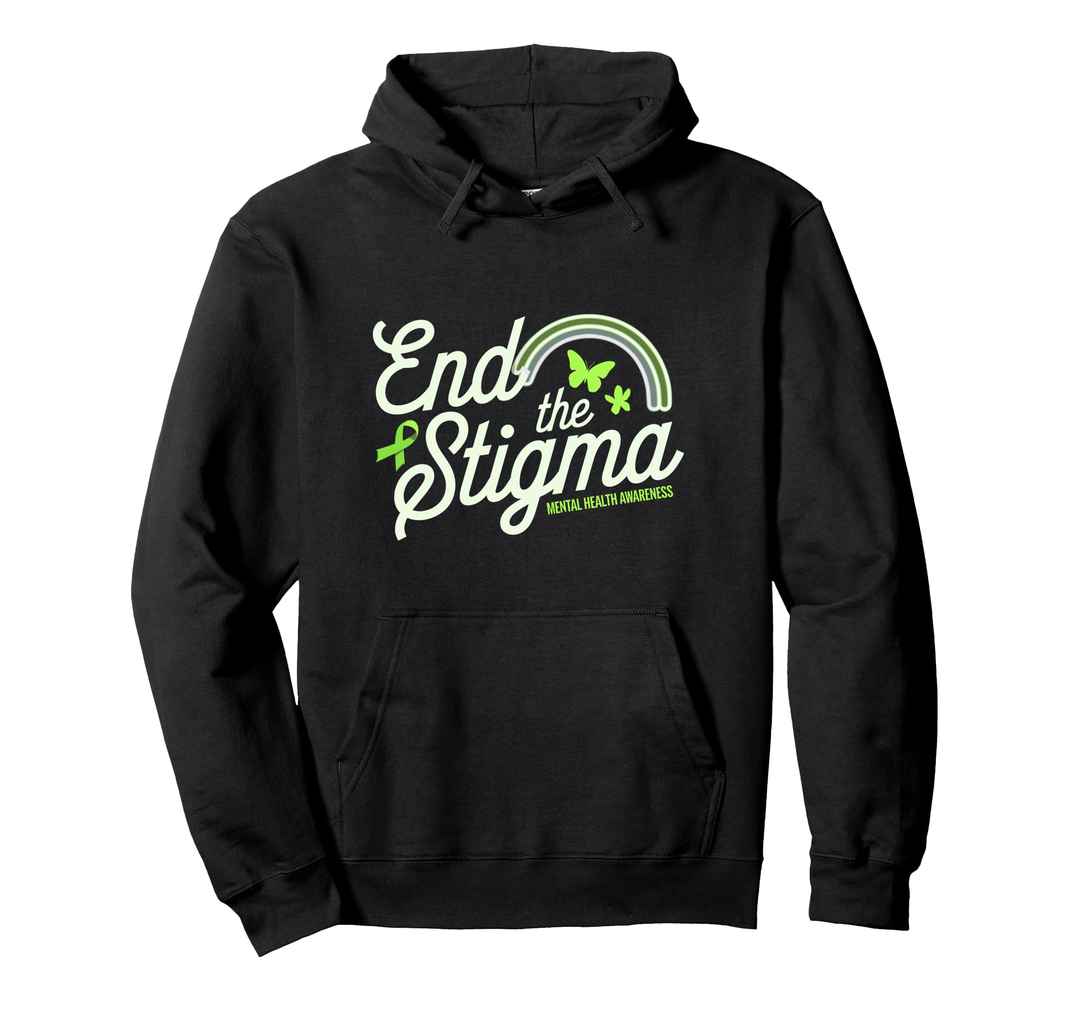 End Stigma Mental Health Awareness Hoodie - Trendy Graphic for Adults - T-Shirt, Sweatshirt, Hoodie