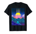 Outrun Sunset Digital Landscape Moon T-Shirt - Novelty Apparel Unisex - T-Shirt, Sweatshirt, Hoodie