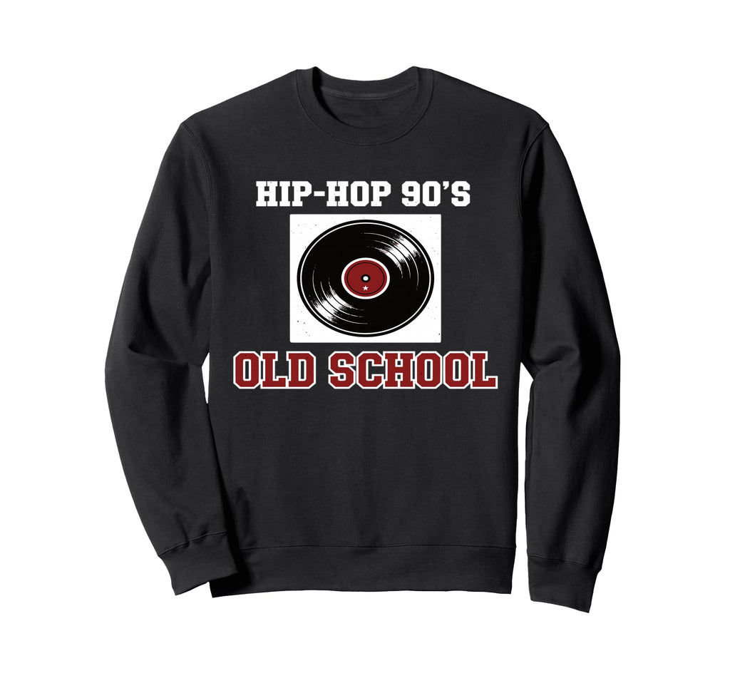 Hip Hop 90S Old School Vinyl Sweatshirt - Aesthetic Graphic for Adults - T-Shirt, Sweatshirt, Hoodie
