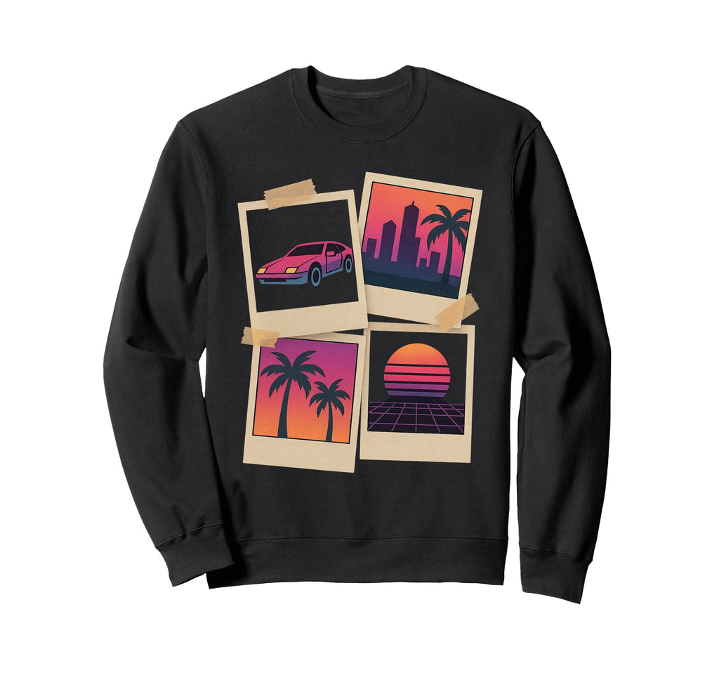 80S Synthwave Sweatshirt - Graphic Print Unisex - T-Shirt, Sweatshirt, Hoodie