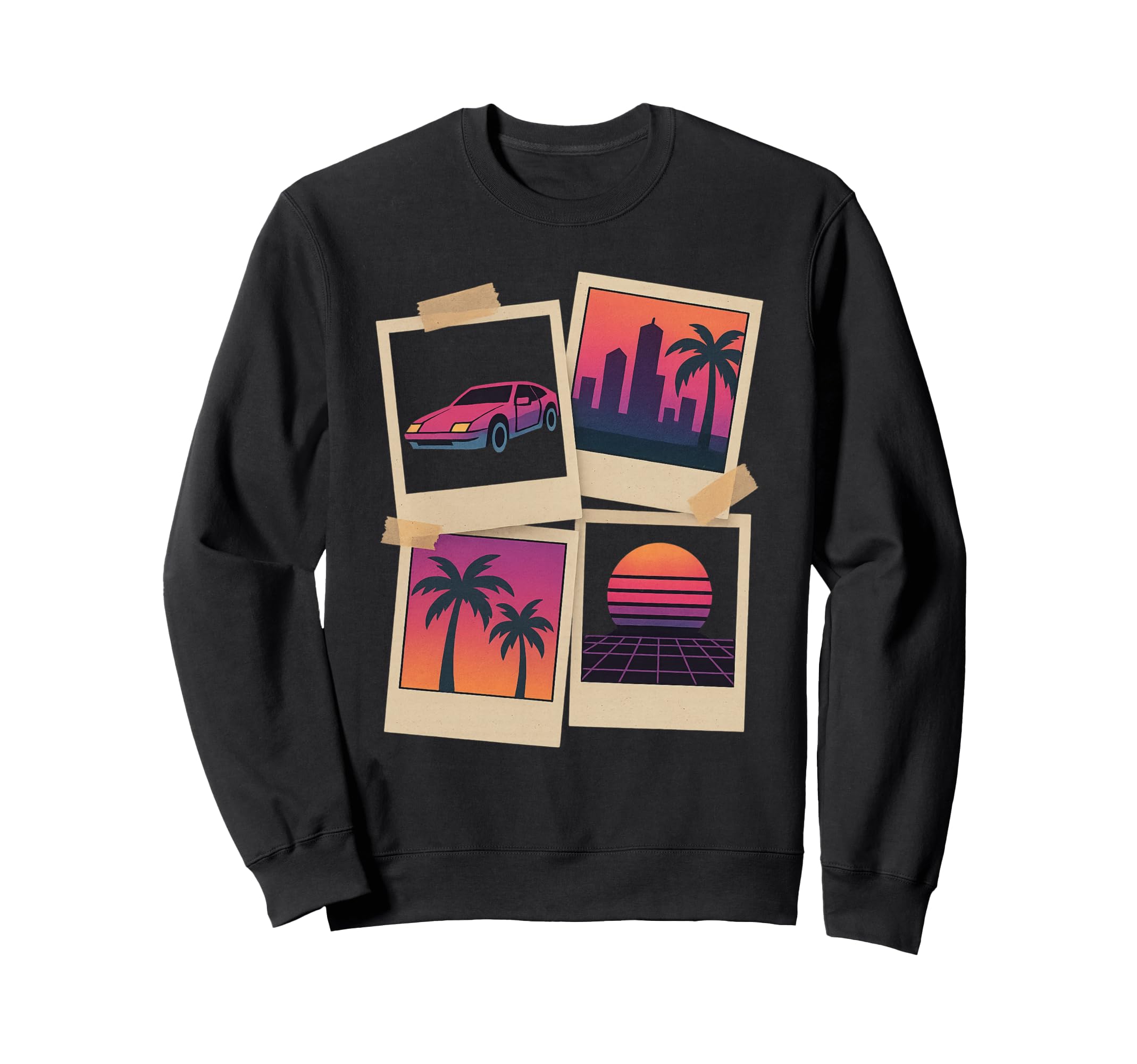 80S Synthwave Sweatshirt - Graphic Print Unisex - T-Shirt, Sweatshirt, Hoodie