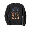 Funny Motorcycle Helmet Bullmastiff Sweatshirt - Novelty Apparel Men Women - T-Shirt, Sweatshirt, Hoodie