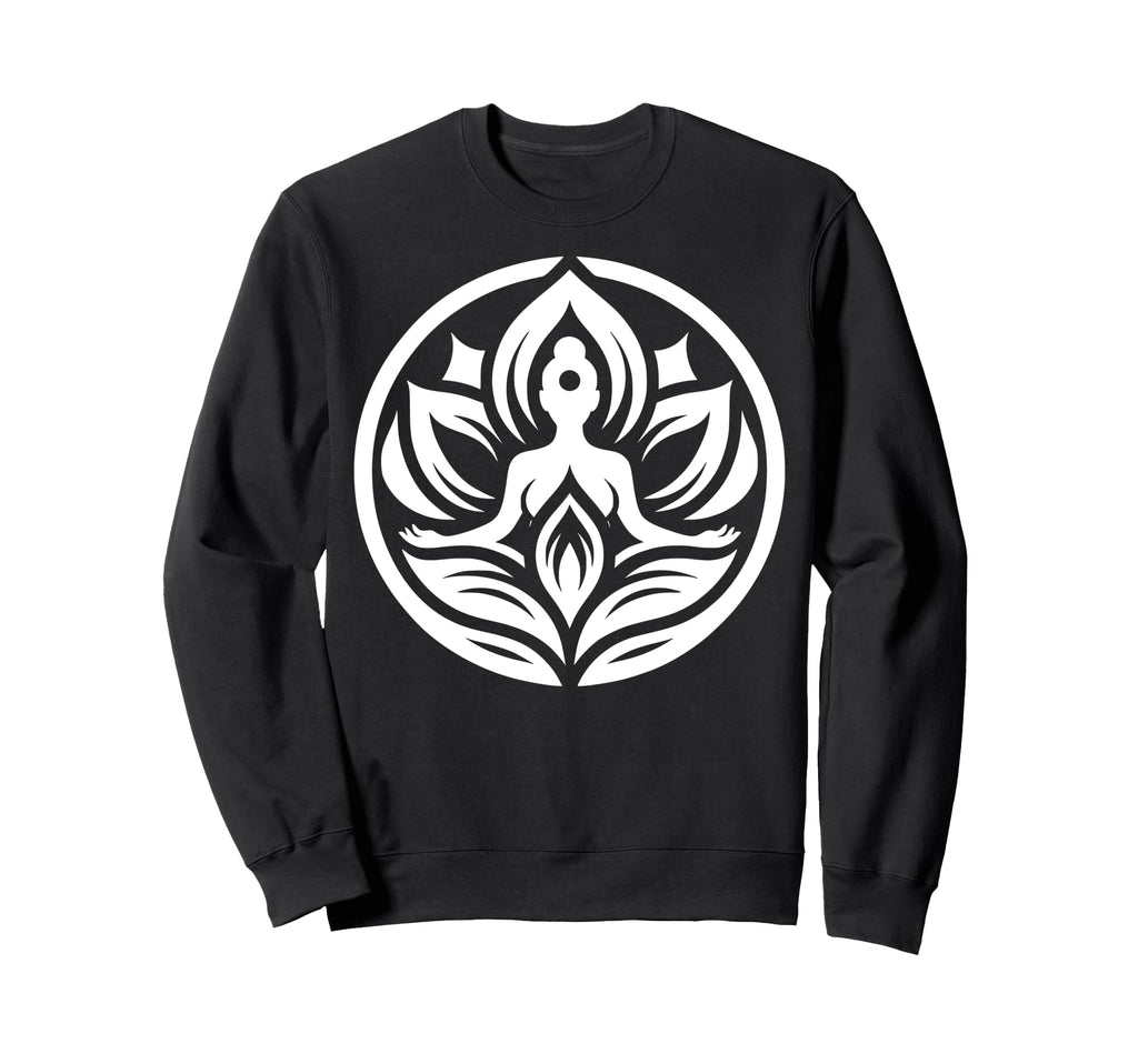 Meditative Figure Foliage Adults Sweatshirt - Aesthetic Graphic for Adults - T-Shirt, Sweatshirt, Hoodie