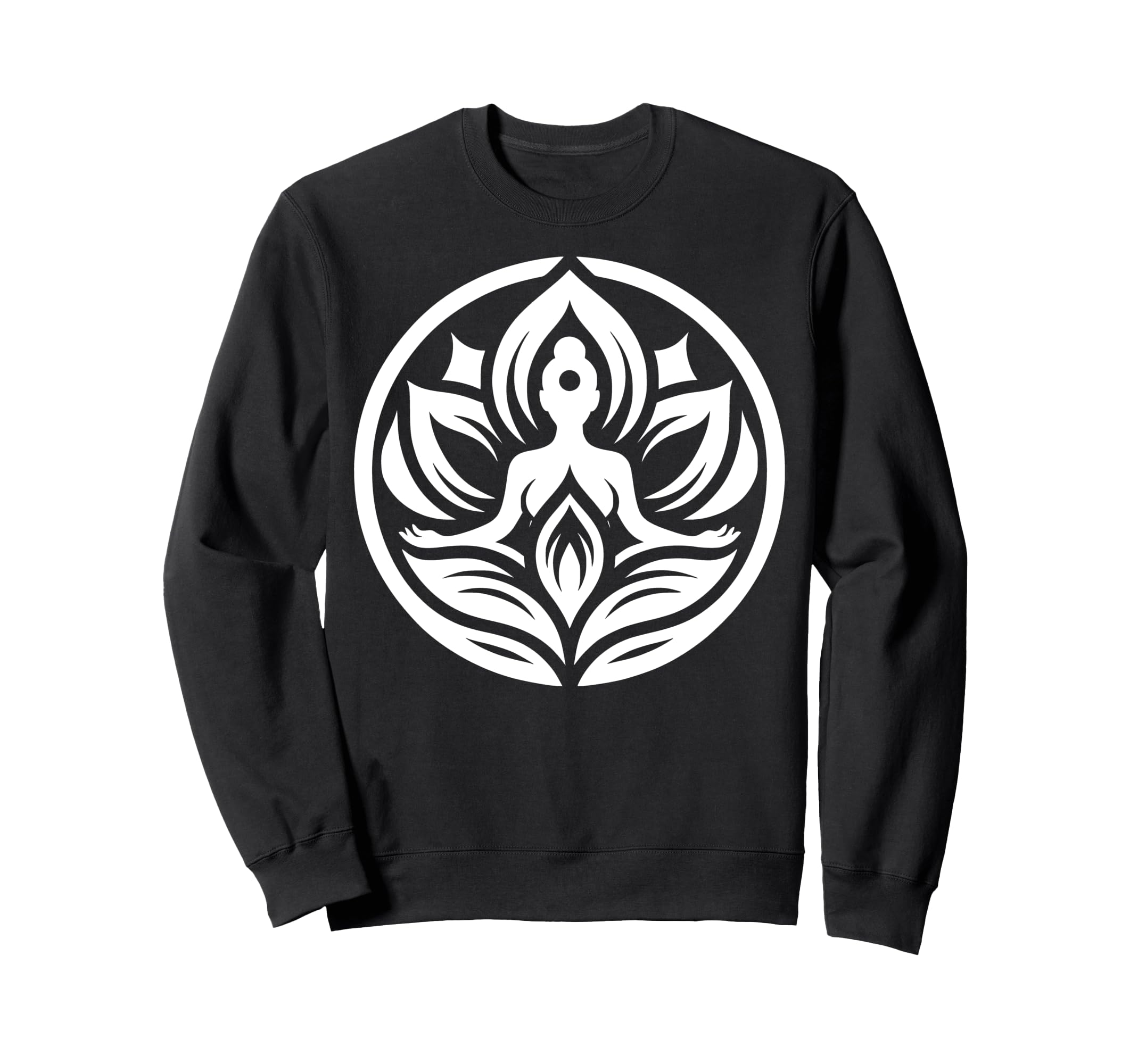 Meditative Figure Foliage Adults Sweatshirt - Aesthetic Graphic for Adults - T-Shirt, Sweatshirt, Hoodie