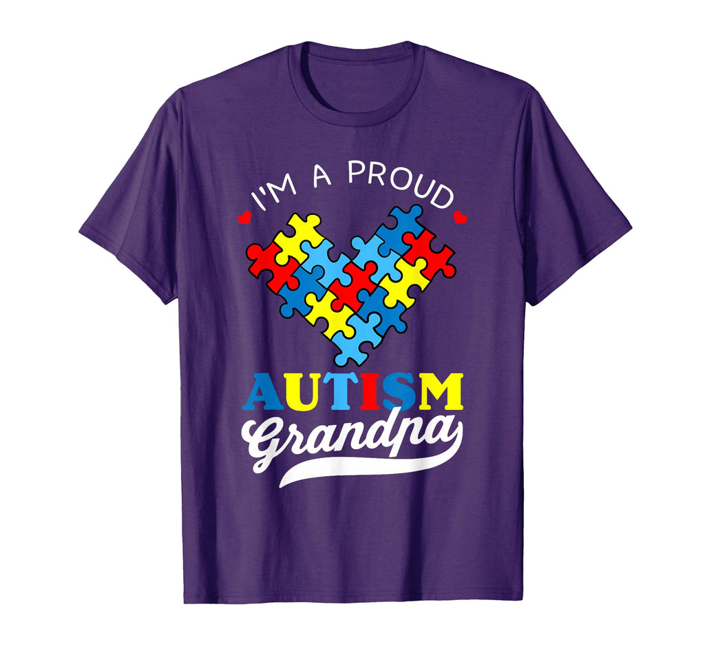 Im Proud Grandpa Autism Awareness T-Shirt - Minimalist Print Men Women - T-Shirt, Sweatshirt, Hoodie