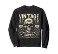1980 Born 1980 Birthday Skull Sweatshirt - Casual Everyday Wear for Adults - T-Shirt, Sweatshirt, Hoodie