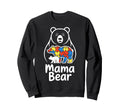Autism Mom Mama Bear Autistic Child Sweatshirt - Minimalist Print Unisex - T-Shirt, Sweatshirt, Hoodie