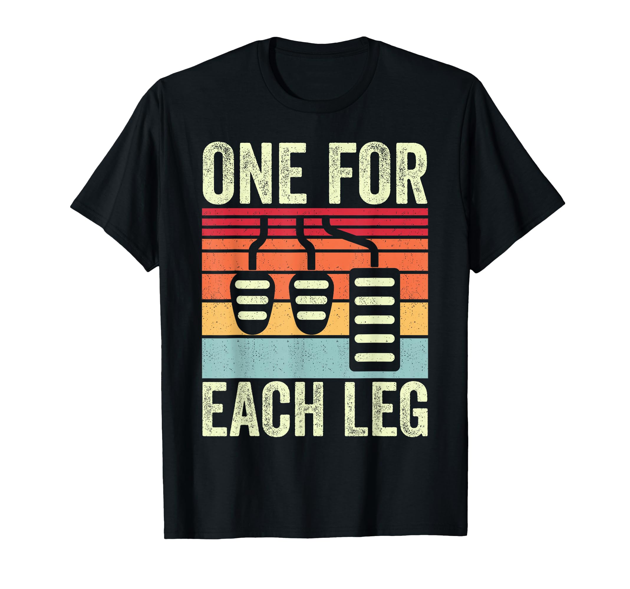 One Each Leg Racing Three Pedals T-Shirt - Minimalist Print for Adults - T-Shirt, Sweatshirt, Hoodie