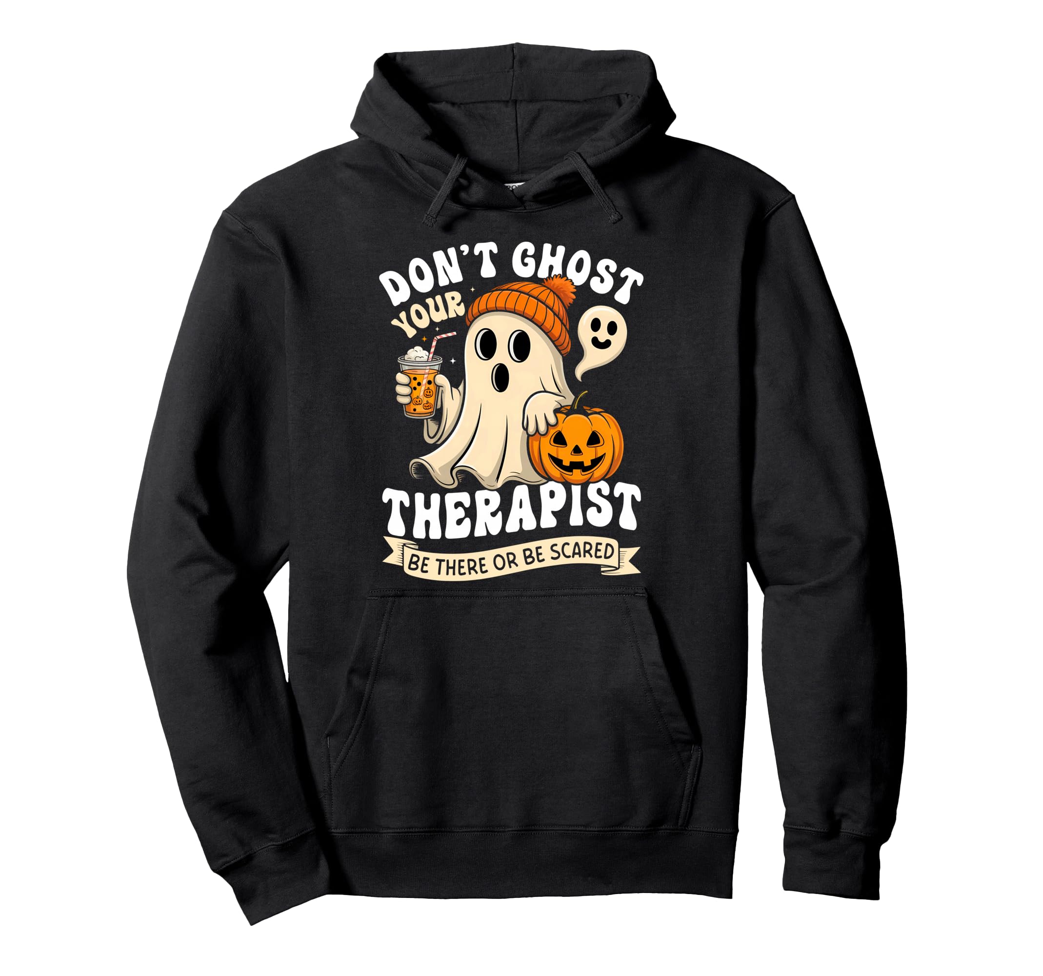 Halloween Therapist Mental Health Spooky Hoodie - Trendy Graphic Men Women - T-Shirt, Sweatshirt, Hoodie
