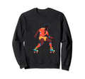 Roller Skating Afro Roller Skates Sweatshirt - Trendy Graphic for Adults - T-Shirt, Sweatshirt, Hoodie