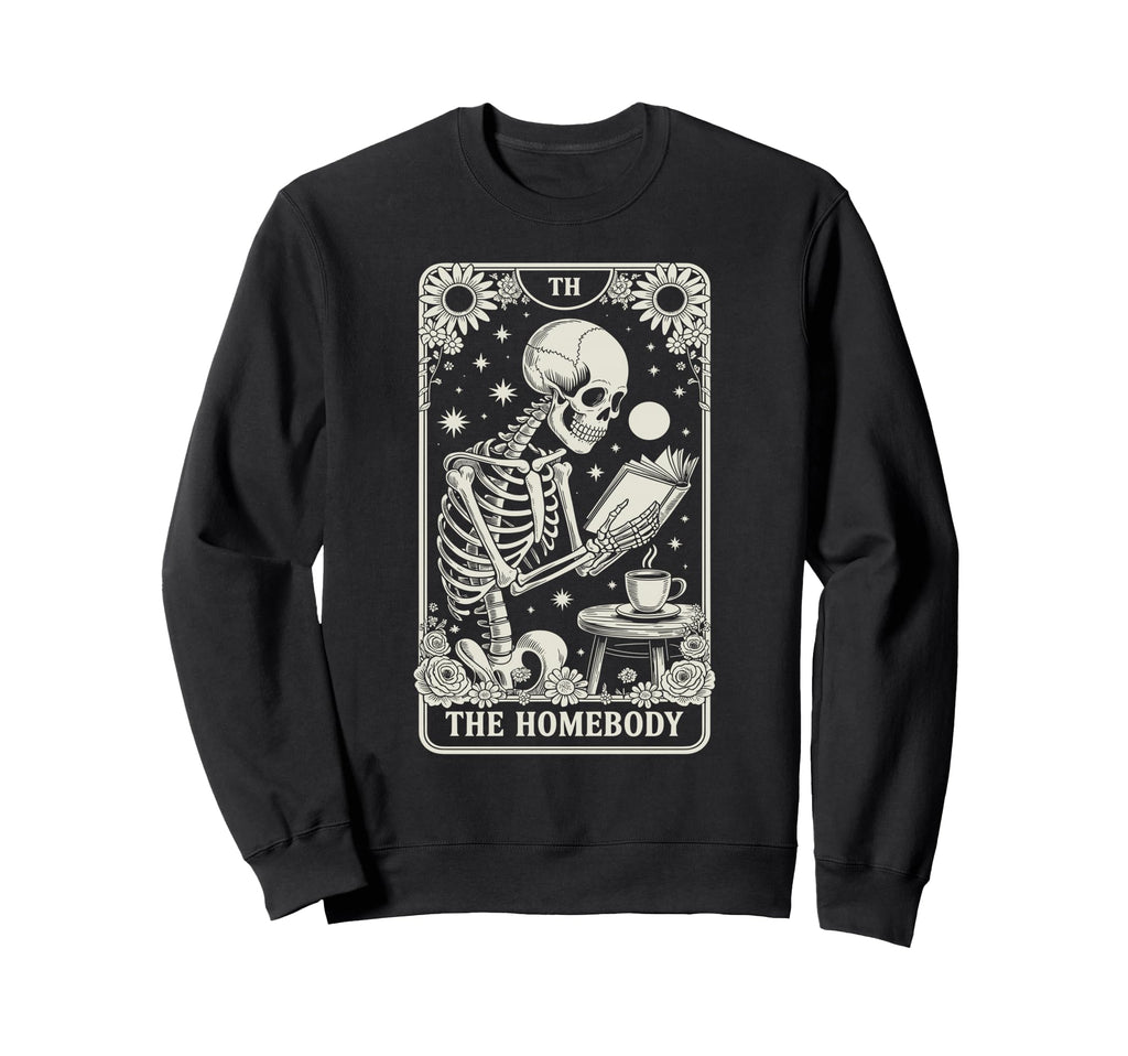 Homebody Tarot Indoorsy Sweatshirt - Minimalist Print for Adults - T-Shirt, Sweatshirt, Hoodie