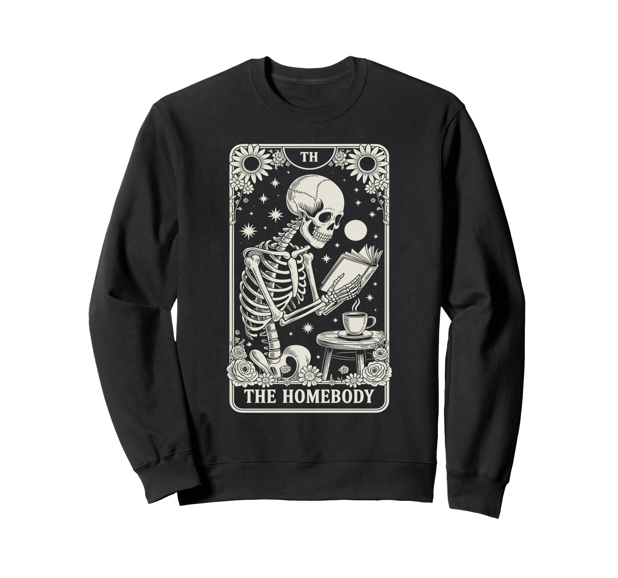 Homebody Tarot Indoorsy Sweatshirt - Minimalist Print for Adults - T-Shirt, Sweatshirt, Hoodie