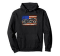 American Pride Motorcycle Flag Rider Hoodie - Custom Art Print Men Women - T-Shirt, Sweatshirt, Hoodie