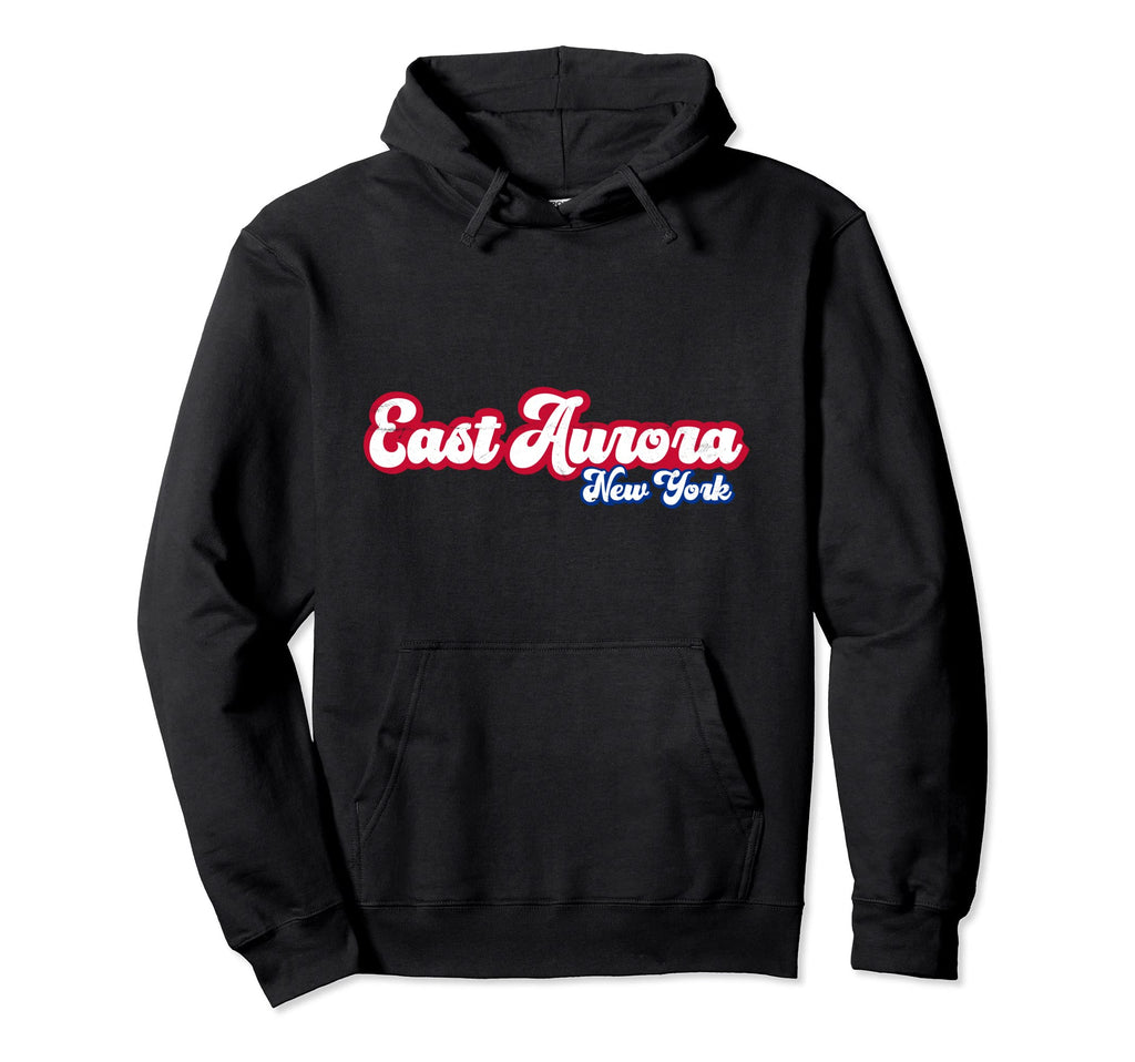 East Aurora New York Ny Script 716 Hoodie - Novelty Apparel for Adults - T-Shirt, Sweatshirt, Hoodie
