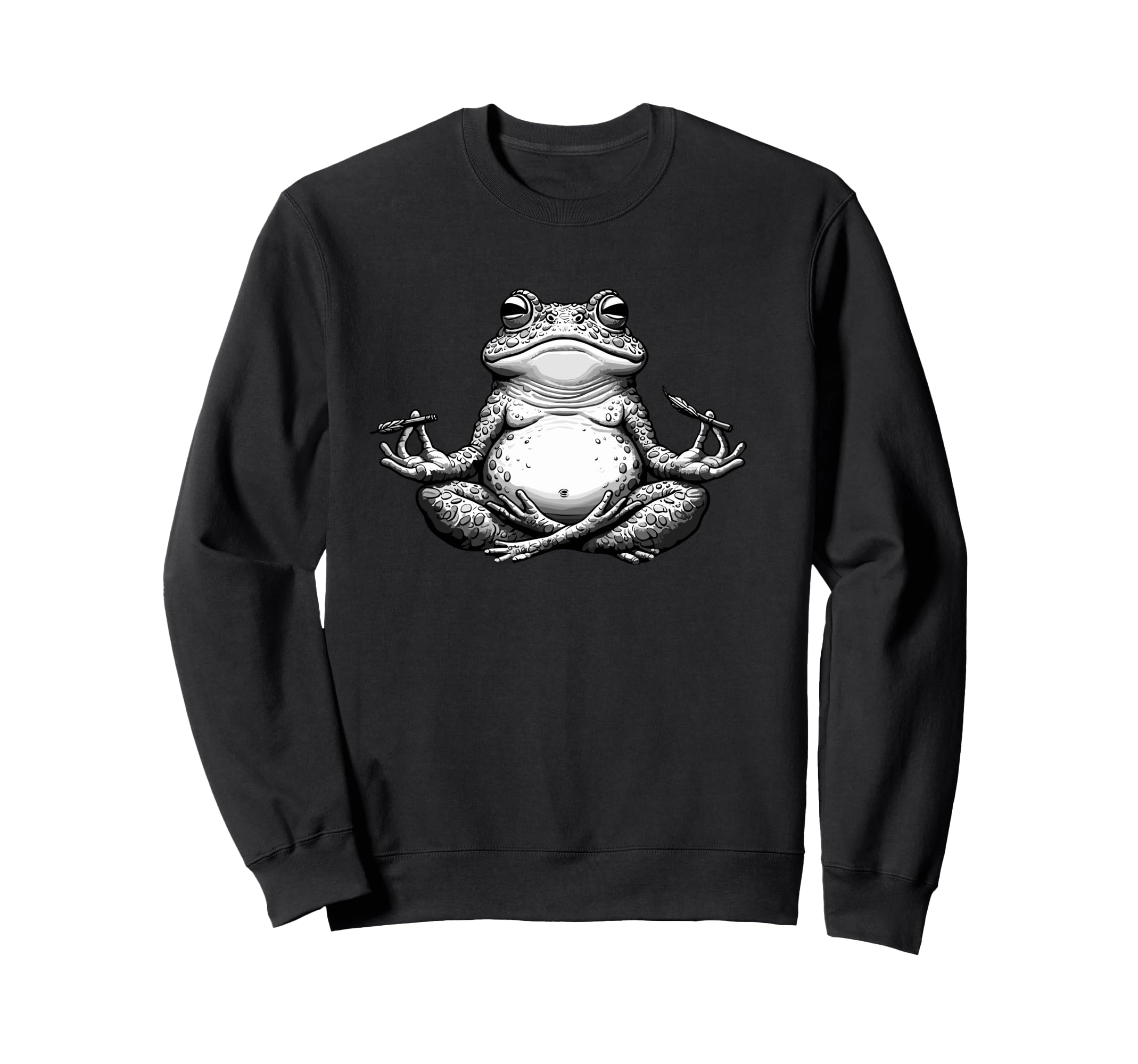 Meditation Frog Toad Yoga Pose Sweatshirt - Streetwear Style Unisex - T-Shirt, Sweatshirt, Hoodie