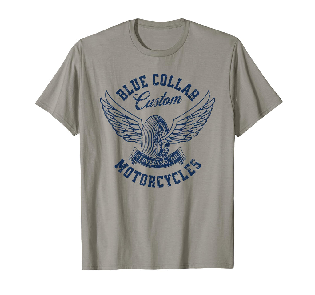 Blue Collar Custom Motorcycles T-Shirt - Aesthetic Graphic Unisex - T-Shirt, Sweatshirt, Hoodie