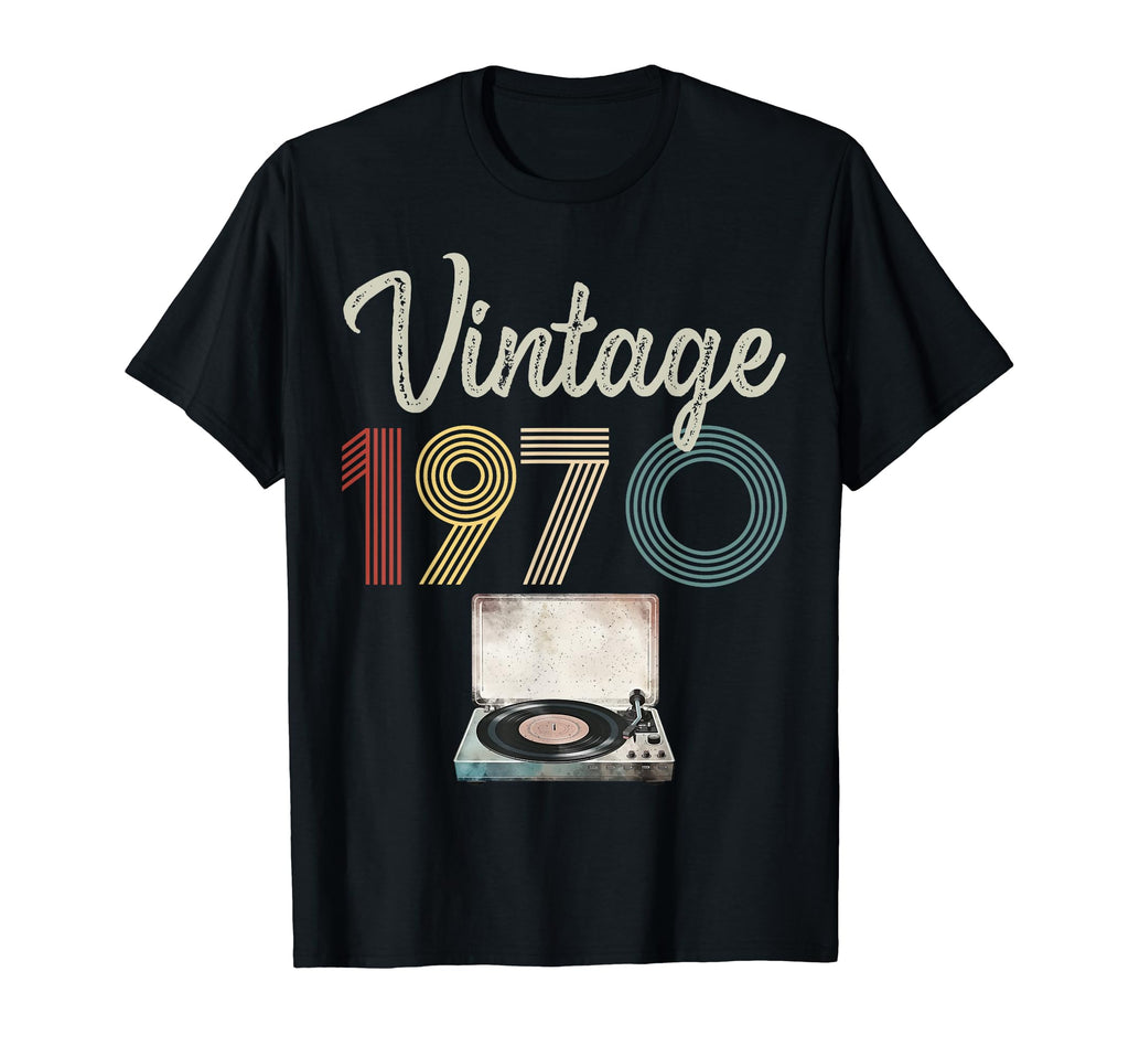 1970 Born 1970 Vinyl Record Player T-Shirt - Fun Novelty Design Unisex - T-Shirt, Sweatshirt, Hoodie
