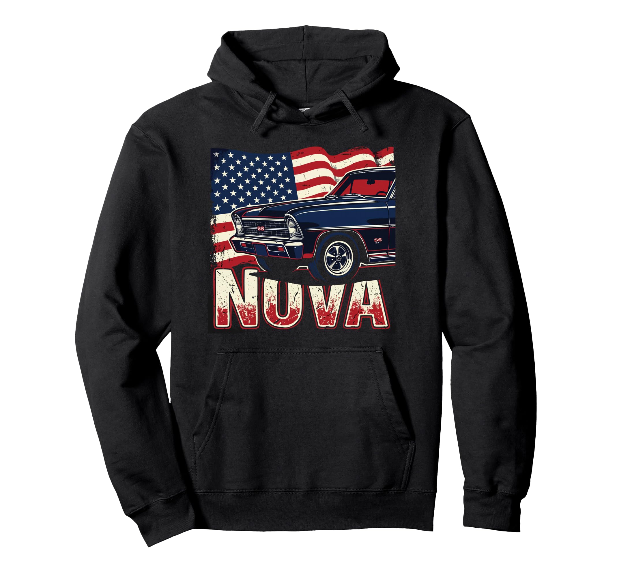 1966 1967 Nova Ss Patriotic American Hoodie - Unique Graphic Men Women - T-Shirt, Sweatshirt, Hoodie