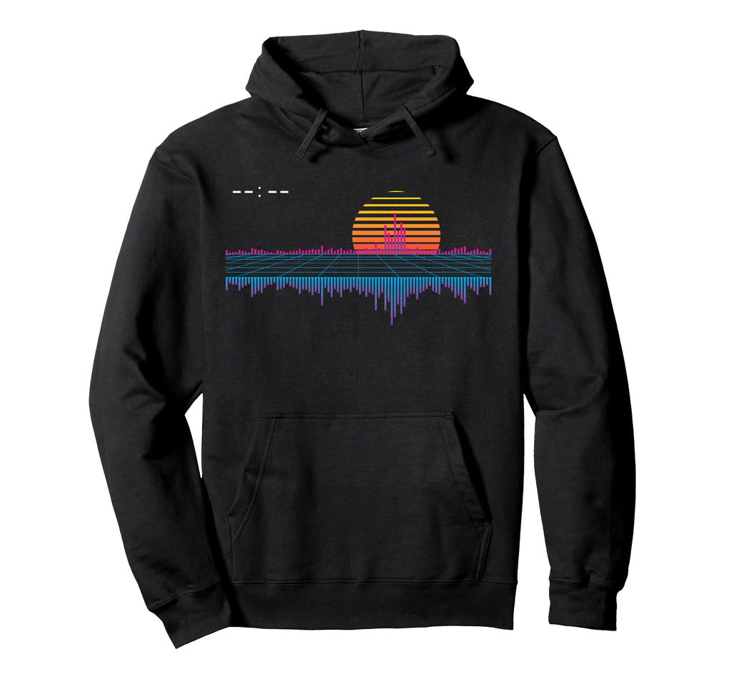 Outrun Synthwave Vaporwave Sunset Hoodie - Unique Graphic Men Women - T-Shirt, Sweatshirt, Hoodie
