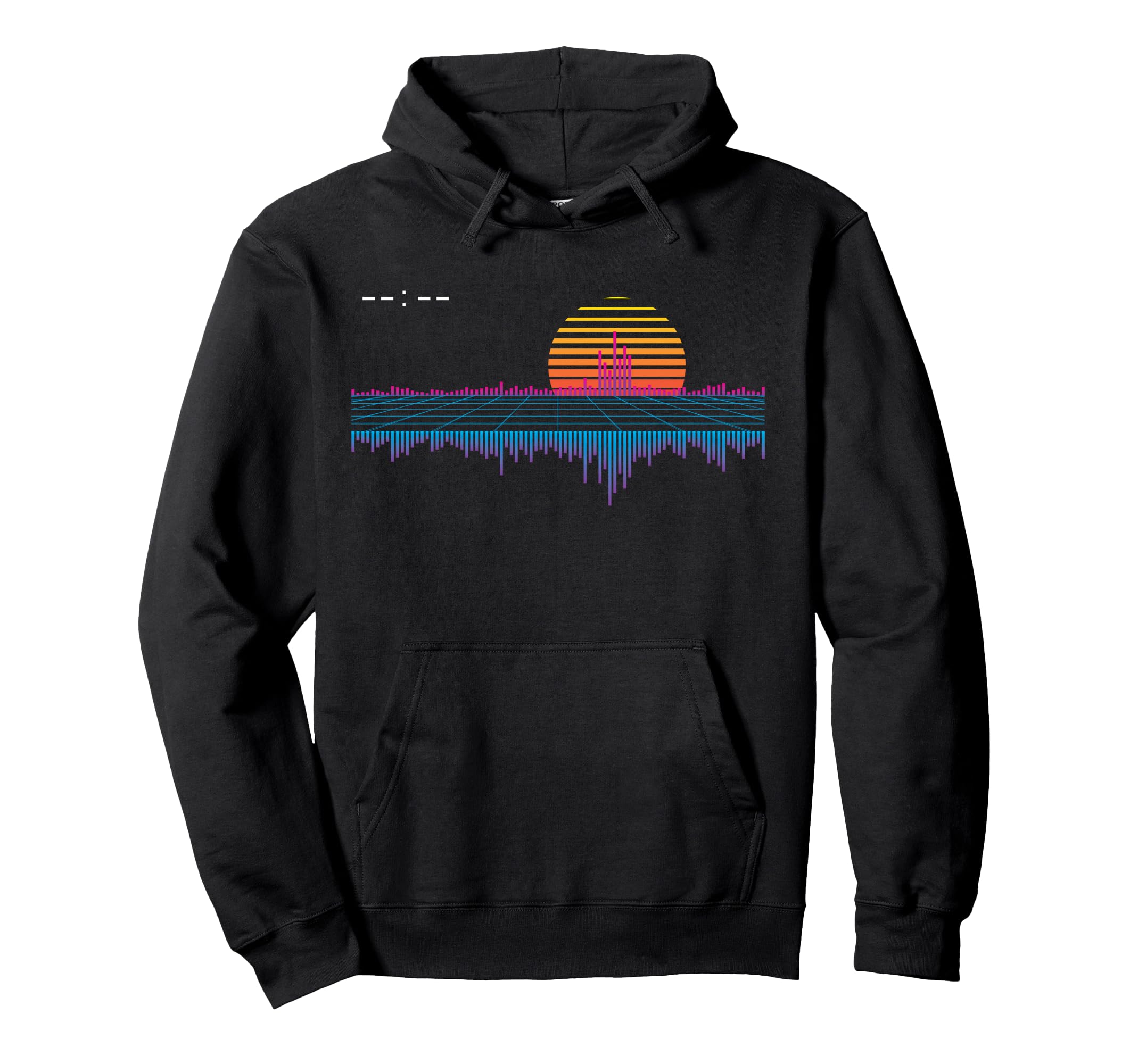 Outrun Synthwave Vaporwave Sunset Hoodie - Unique Graphic Men Women - T-Shirt, Sweatshirt, Hoodie