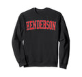 Henderson Tx Distressed Red Sweatshirt - Minimalist Print for Adults - T-Shirt, Sweatshirt, Hoodie