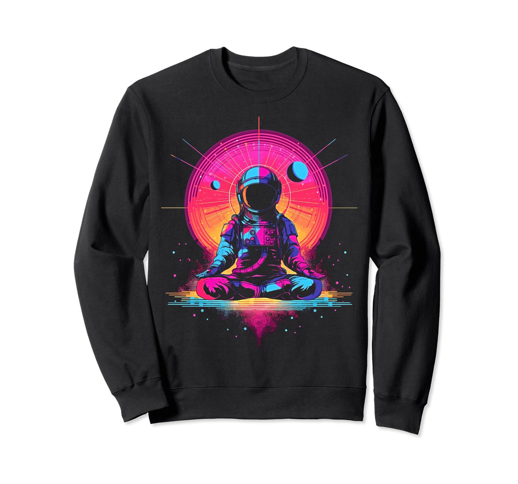 Synthwave Astronaut Cyberpunk Sweatshirt - Casual Everyday Wear Men Women - T-Shirt, Sweatshirt, Hoodie