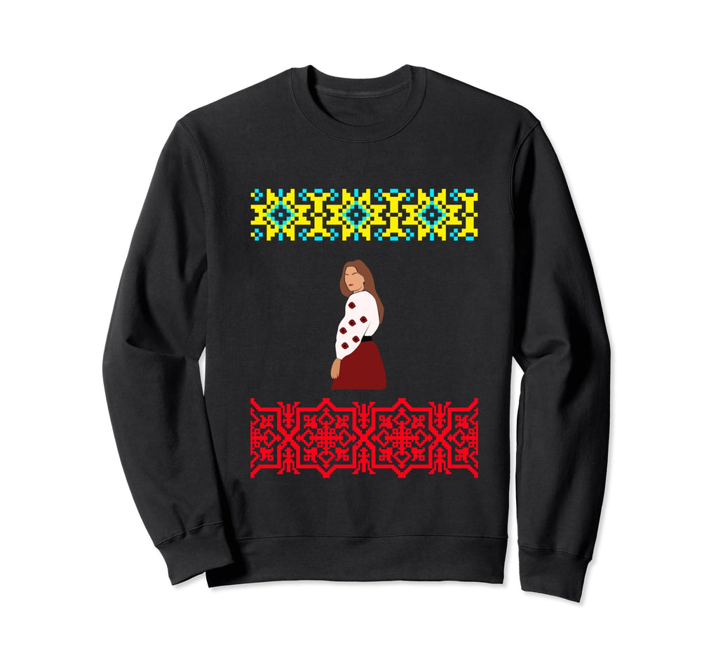 Ukrainian Wyschywanka Blue Yellow Sweatshirt - Aesthetic Graphic Unisex - T-Shirt, Sweatshirt, Hoodie