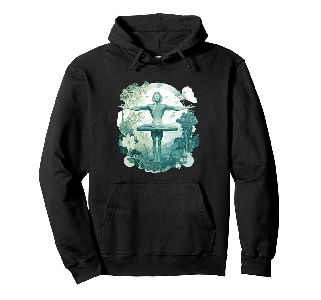 Serene Yoga Meditation Surrounded Hoodie - Novelty Apparel for Adults - T-Shirt, Sweatshirt, Hoodie