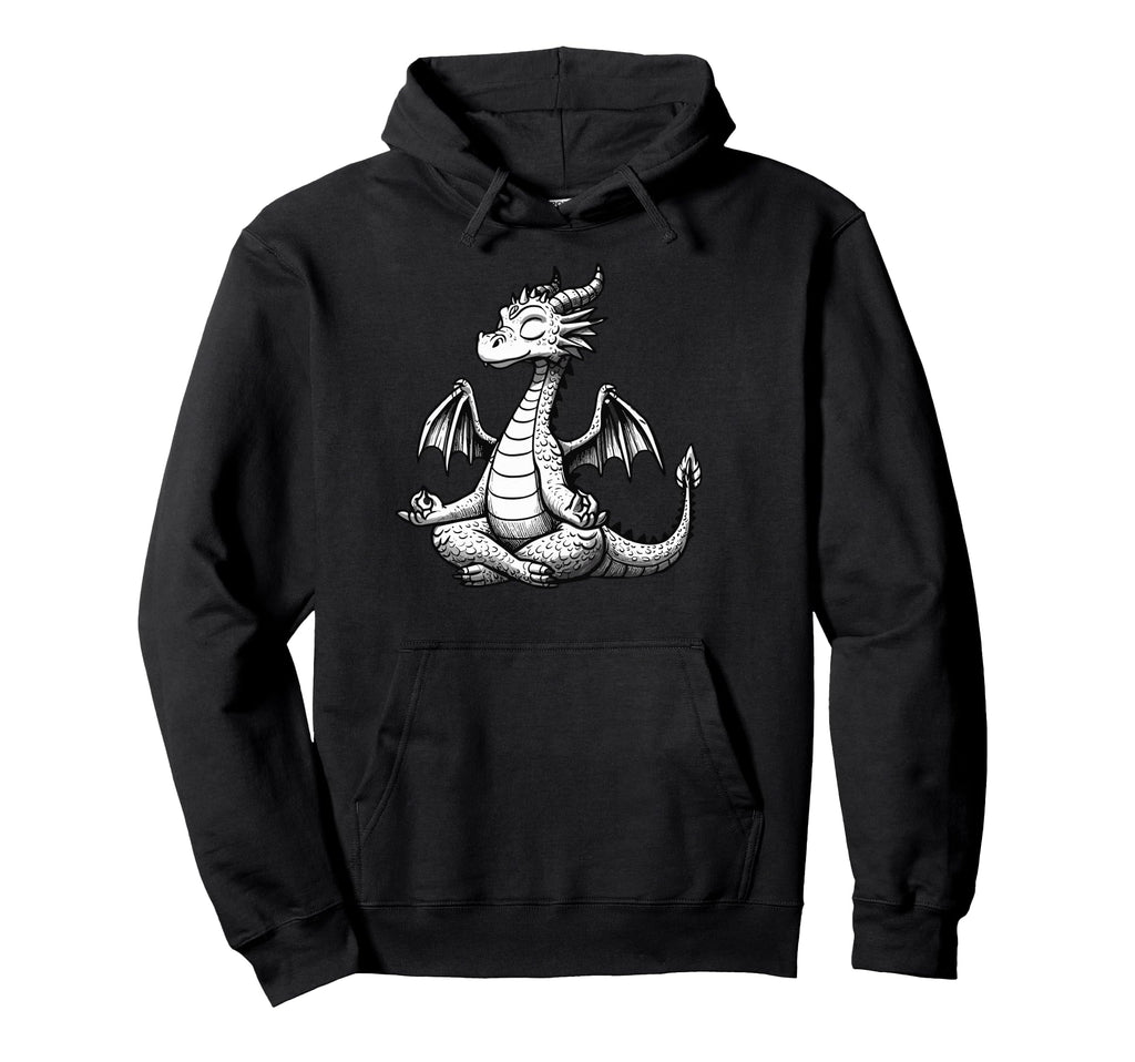 Meditation Dragon Yoga Pose Relaxing Hoodie - Custom Art Print Men Women - T-Shirt, Sweatshirt, Hoodie