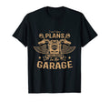 Mens I Cant I Have Plans Garage Motorcycle T-Shirt - Novelty Apparel Unisex - T-Shirt, Sweatshirt, Hoodie