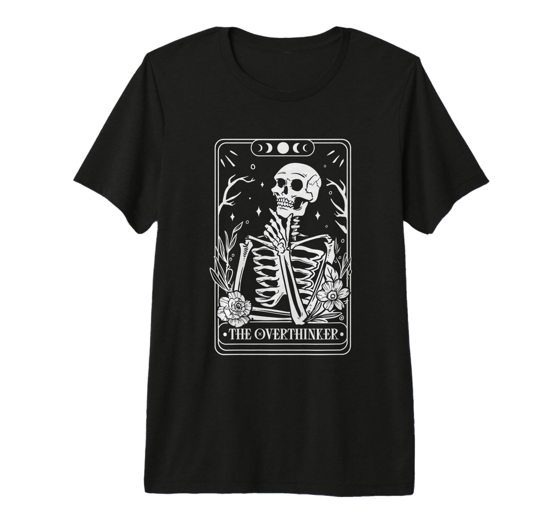 Overthinker Skeleton Tarot Card Tri Blend T-Shirt - Novelty Apparel Unisex - T-Shirt, Sweatshirt, Hoodie