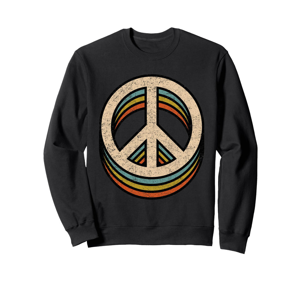 Peace Sign 60S 70S 80S Casual Sweatshirt - Trendy Graphic Men Women - T-Shirt, Sweatshirt, Hoodie