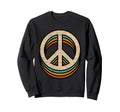 Peace Sign 60S 70S 80S Casual Sweatshirt - Trendy Graphic Men Women - T-Shirt, Sweatshirt, Hoodie