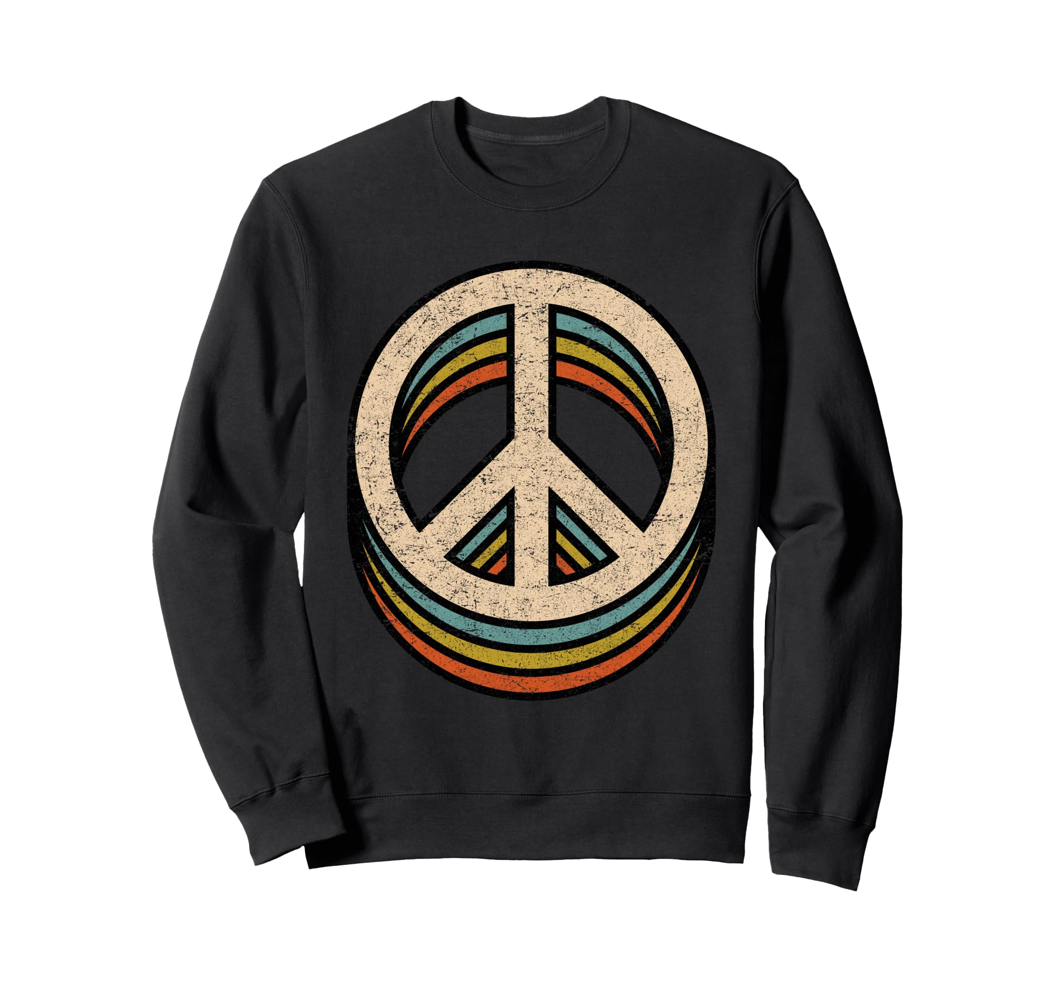 Peace Sign 60S 70S 80S Casual Sweatshirt - Trendy Graphic Men Women - T-Shirt, Sweatshirt, Hoodie