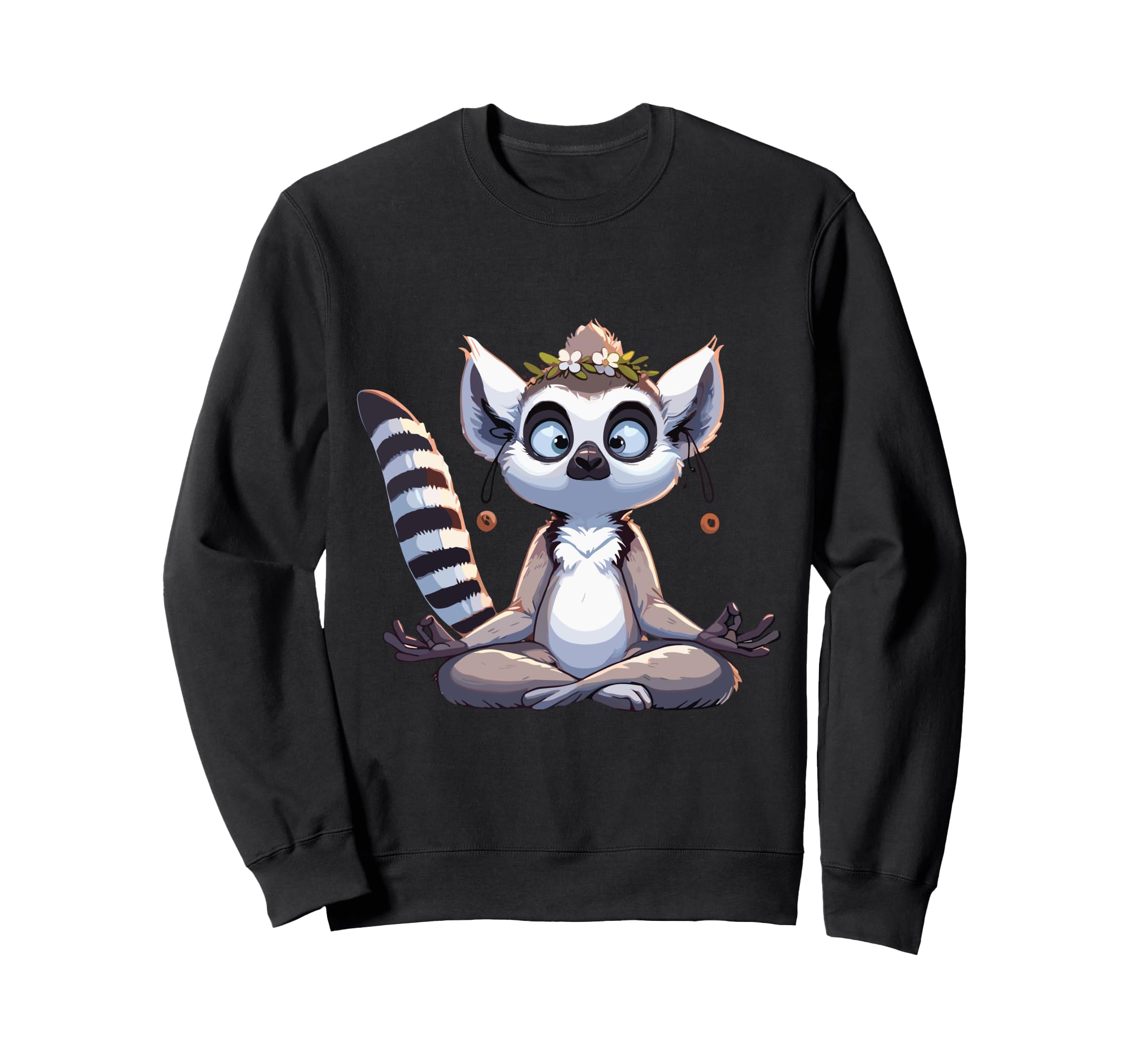 Meditation Lemur Yoga Pose Sweatshirt - Minimalist Print Men Women - T-Shirt, Sweatshirt, Hoodie