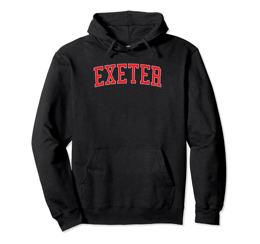 Exeter Ca Distressed Red Varsity Hoodie - Casual Everyday Wear for Adults - T-Shirt, Sweatshirt, Hoodie
