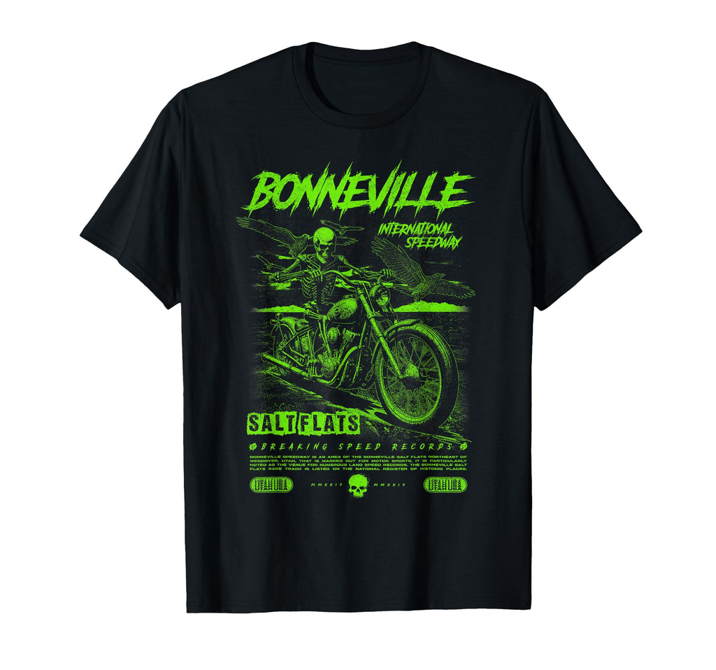 Bonneville Salt Flats Motorcycle T-Shirt - Custom Art Print for Adults - T-Shirt, Sweatshirt, Hoodie