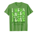 Groovy I Wear Green Mental Health T-Shirt - Aesthetic Graphic Men Women - T-Shirt, Sweatshirt, Hoodie