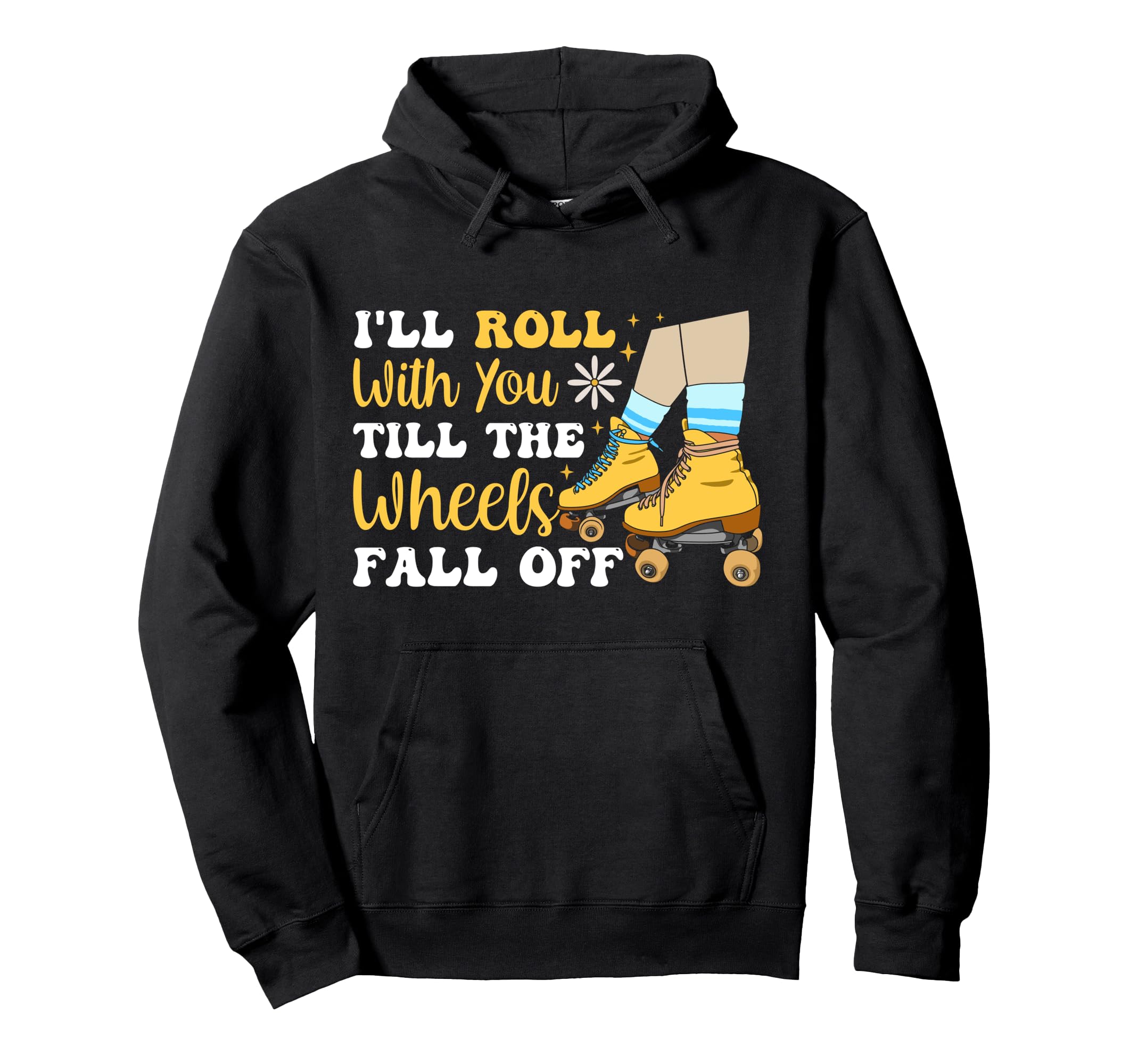 Roller Skating Skate 1970S Ill Roll Hoodie - Aesthetic Graphic Unisex - T-Shirt, Sweatshirt, Hoodie