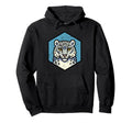 Bold Winter Leopard Head Hexagon Cat Art Hoodie - Streetwear Style Unisex - T-Shirt, Sweatshirt, Hoodie