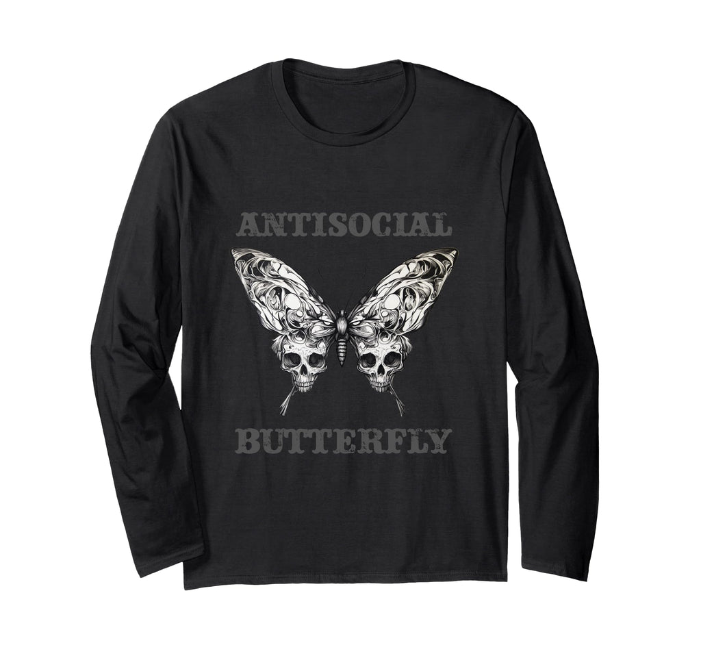 Antisocial Butterfly T-Shirt - Novelty Apparel Men Women - T-Shirt, Sweatshirt, Hoodie