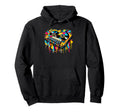 Dripping Paint Art Vinyl Record Player Hoodie - Minimalist Print Men Women - T-Shirt, Sweatshirt, Hoodie