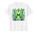 Green Butterfly Mental Health Warrior T-Shirt - Casual Everyday Wear Unisex - T-Shirt, Sweatshirt, Hoodie