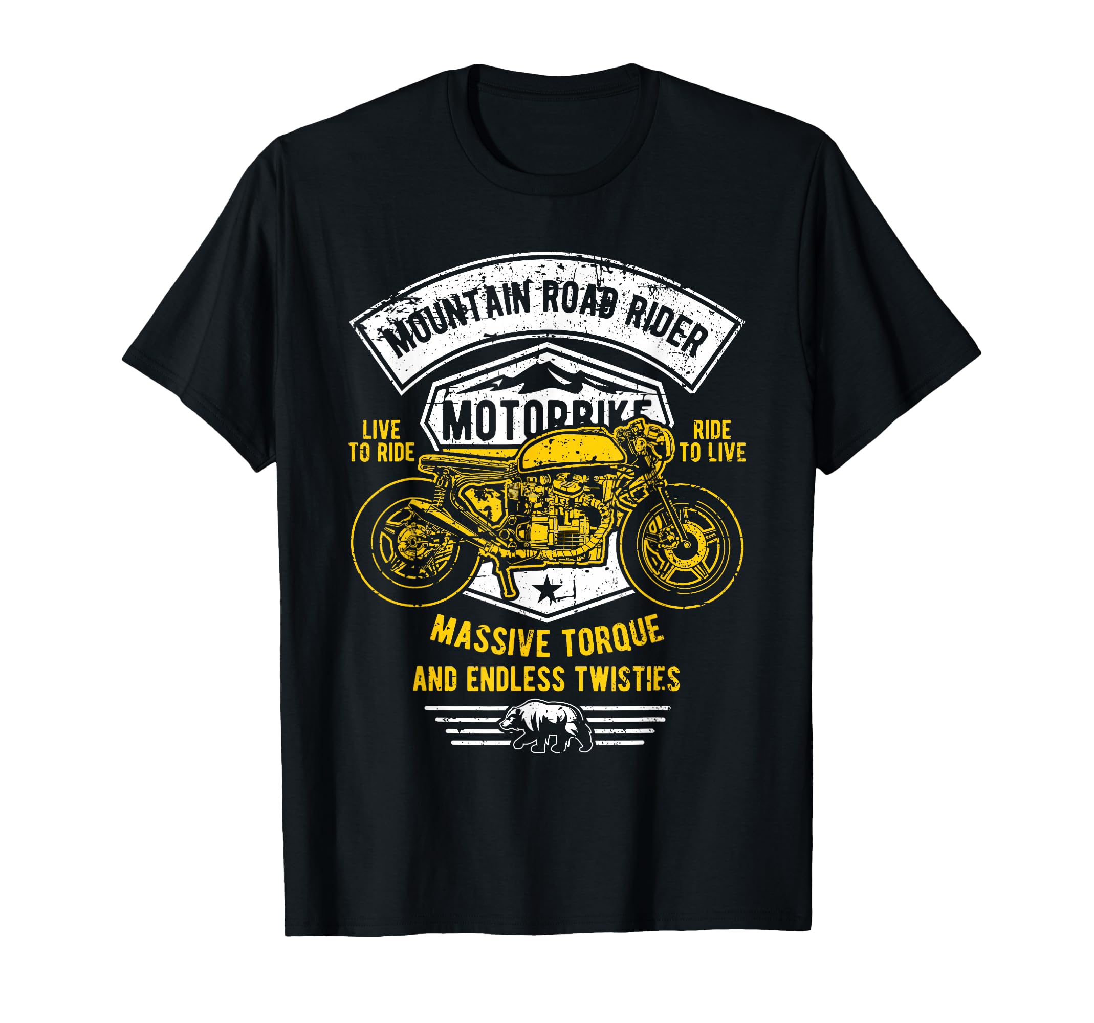 Mountain Road Rider Motorcycle T-Shirt - Custom Art Print for Adults - T-Shirt, Sweatshirt, Hoodie