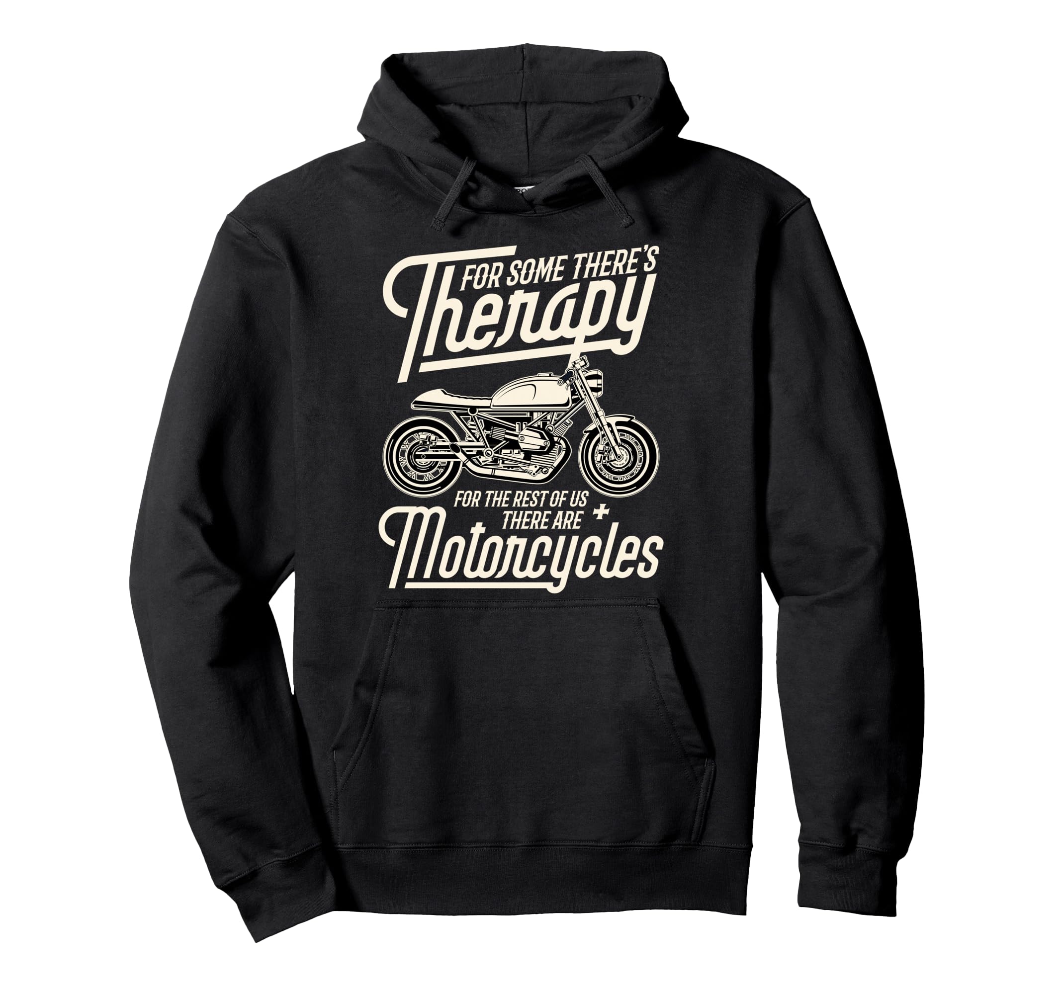 Funny Motorcycle Rider Therapy Biker Hoodie - Custom Art Print for Adults - T-Shirt, Sweatshirt, Hoodie