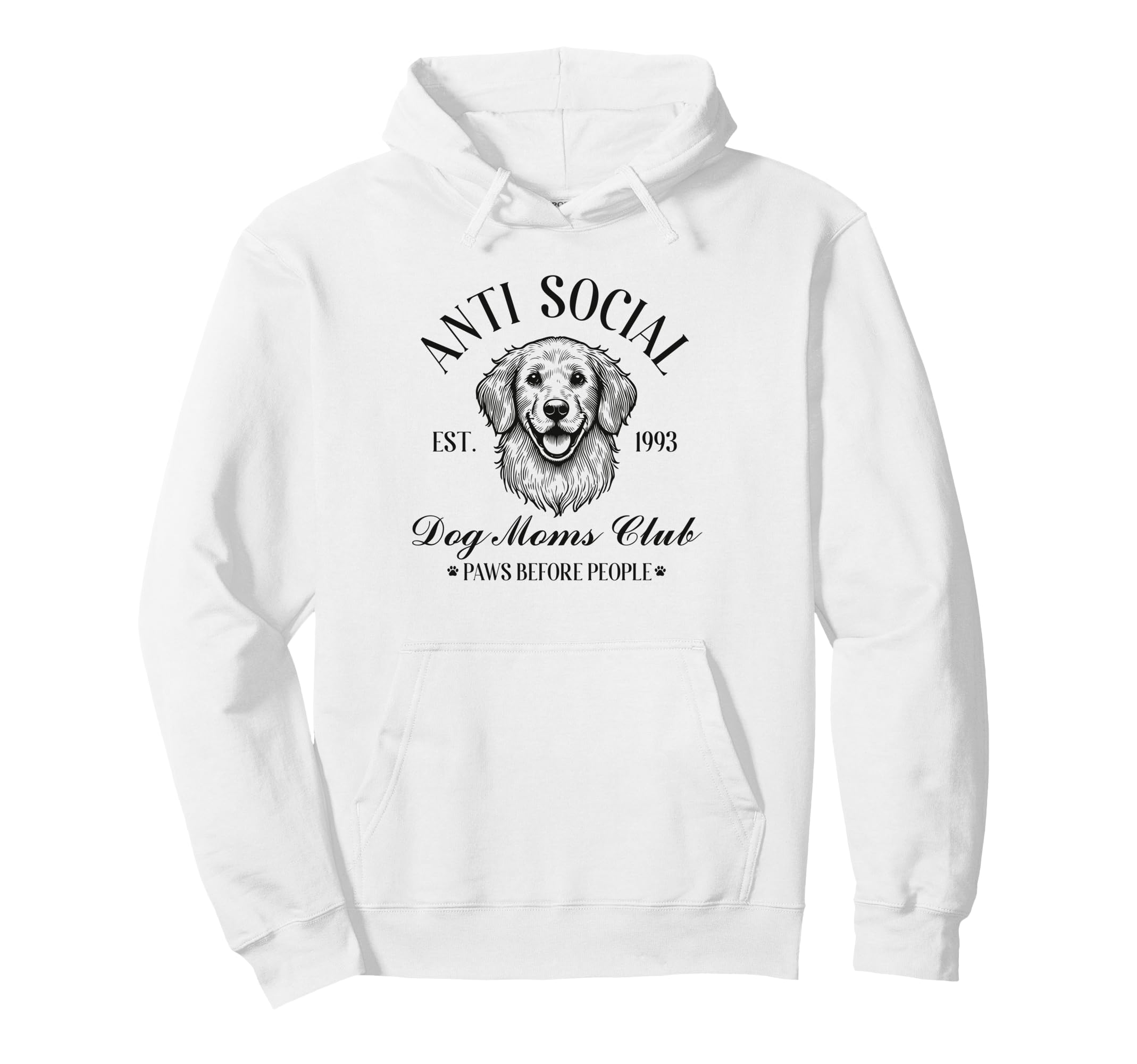 Antisocial Dog Moms Club Funny Mom Hoodie - Custom Art Print Men Women - T-Shirt, Sweatshirt, Hoodie